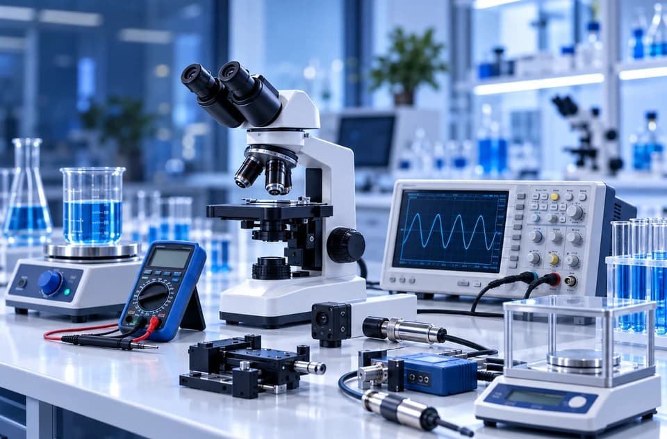 Equipamiento científico e instrumentos de medición en laboratorio